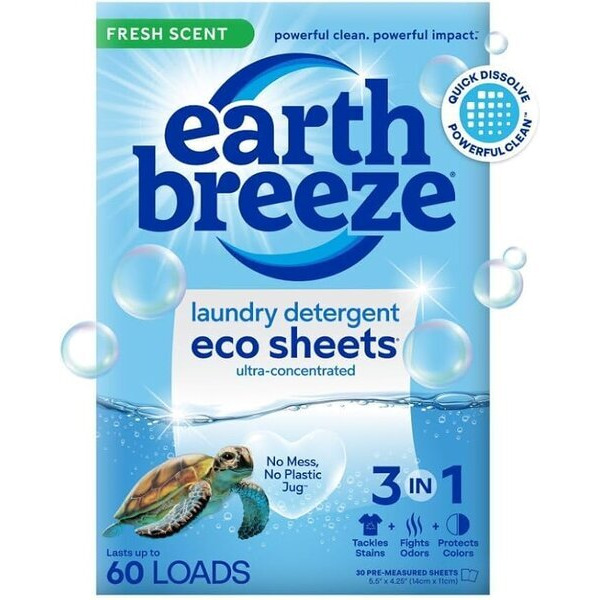 Earth Breeze Laundry Detergent Eco Sheets