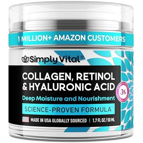 Simply Vital Collagen, Retinol & Hyaluronic Acid 1.7 FL OZ